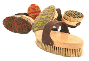 DECKER COMPANY 020181 Legends Plaid Patterned English-Style Body Brush Assorted