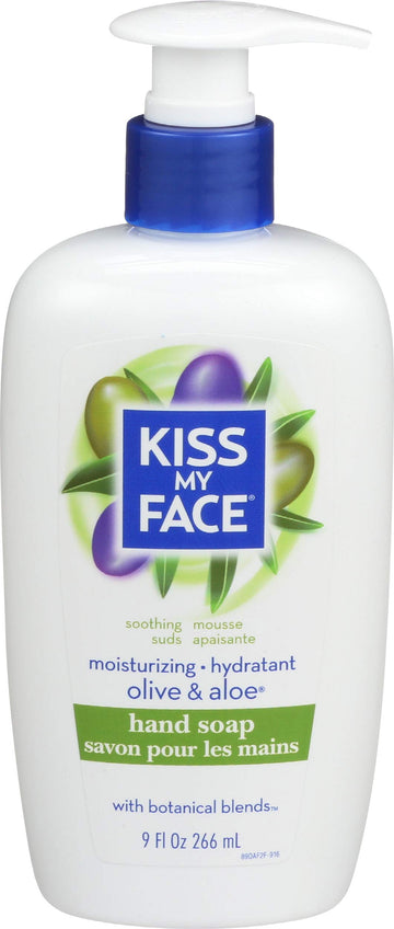 Kiss My Face Moisturizing Hand Soap, Olive & Aloe, 9 Oz