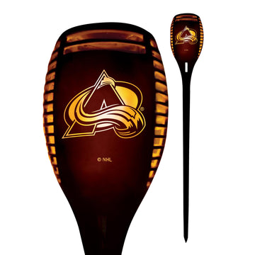 Sporticulture Colorado Avalanche LED Solar Torch - 4" x 4" x 36" Waterproof & Sun Damage Resistant Solar Light with Flickering Flame - Perfect Decor for Patio, Front Porch or Poolside Landscape