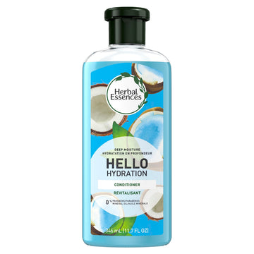 Herbal Essences Hello Hydration Conditioner, Deep Moisture for Hair, 11.7 Fluid Ounces, Coconut Scent, Paraben Free, Dermatologist Tested, Cruelty Free