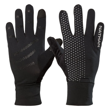 Nathan, HyperNight Reflective Glove, Black/Geo Print, X-Small