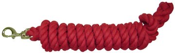 Hamilton Cotton Lead with Brass-Plated Bolt Snap, Red, 3/4" Thick x 10' Long