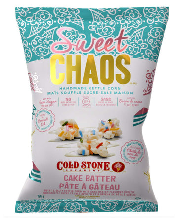 Sweet Chaos Handmade Kettle Corn, Coldstone Creamery Cake Batter Drizzle, 5.5 Ounce Bag