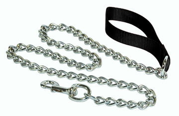Hamilton 4' Medium Chain Dog Lead with Black Nylon Handle