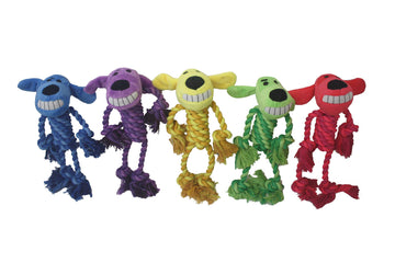 Multipet Rope Body Loofa 6" Dog Toy