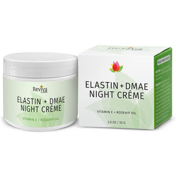 Reviva Labs Elastin and DMAE Cream – Firming Night Cream for Face, Neck, and Throat Area – Facial Moisturizer for Women, Tightening and Lifting Cream, 2 oz