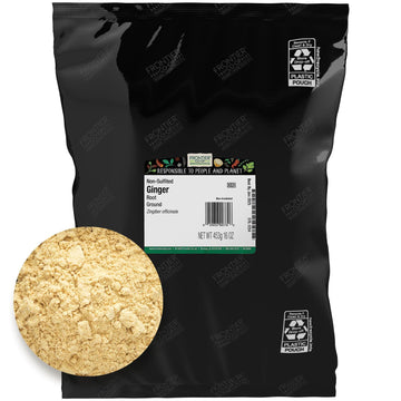 Frontier Co-op Ginger Root Ground, Kosher, Bulk Spice, Sustainably Grown | 16 Ounce (Pack of 1)
