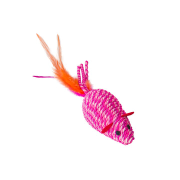 SPOT Ethical Pets 52074 Elasteeez Mouse/Feathers Pet Feather Toys