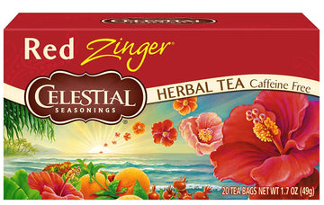 Celestial Seasonings Tea Caffeine Free Herbal Tea, Red Zinger 20 ea ( Pack of 12)