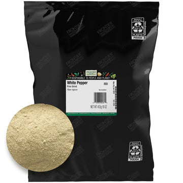Frontier Pepper, White Fine Grind (40 Mesh), 16 Ounce Bag