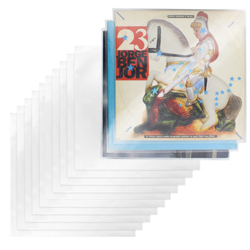 Lot45 Vinyl Record Sleeves 100 Pack 3 Mil Album Covers 12.75 x 12.75-inch Clear Vinyl Sleeves for Records and Art