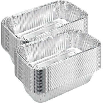 Premium Disposable Aluminum Loaf Pan, 1 lb Capacity - 6"x3.75" (Pack of 200) - Durable & Eco-Friendly - Perfect for Baking, Storage, and Takeaway