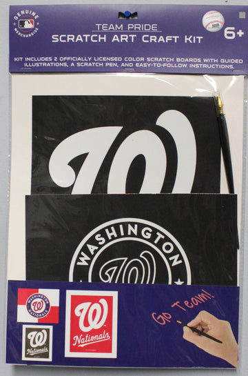 MLB WASHINGTON NATIONALS SCRATCH ART CRAFT KIT