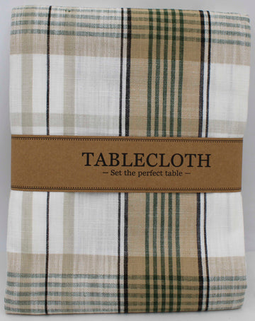 TABLECLOTH -  60 X 84 GREEN HOUSE PLAID