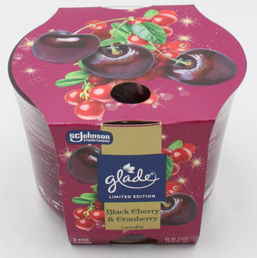 GLADE 3-WICK CANDLE BLACK CHERRY & CRANBERRY 6.8oz US