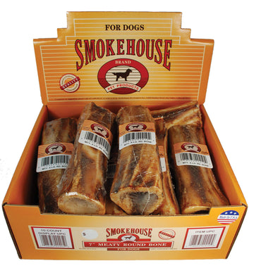 Smokehouse Pet Products Smokehouse 7 Inch X-Large Round Bones Shelf Display Box 10 Ct