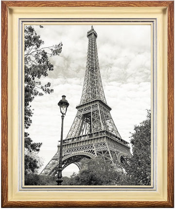 Harmony Frames 8x10 Shaded Silver Lining Wood Picture Frame Gallery Display Wall and Tabletop, Ivory ~ Brown