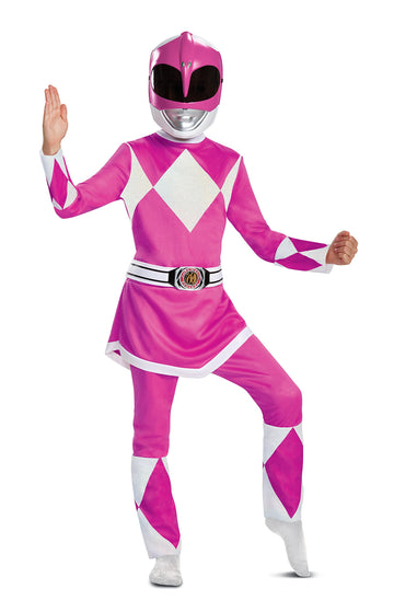 Disguise Power Rangers Pink Ranger Costume, Officially Licensed Power Rangers Costume for Girls, Medium (7-8)