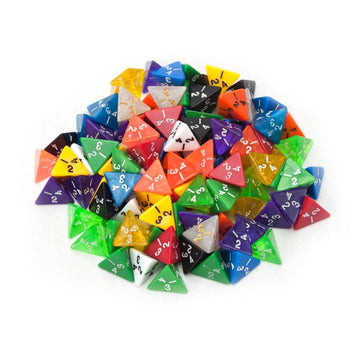 Wiz Dice Bulk Random Polyhedral Dice (D20-100 Pack) - Polyhedral Role Playing Dice in Unique Colors - DND Accessories for TTRPG Dice Games - Ideal Roleplaying Game Dice