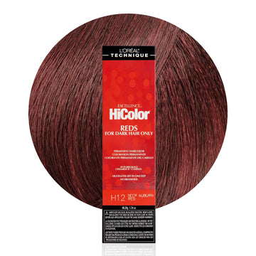 L'Oréal Technique HiColor Reds Permanent Hair Color - Lifts Dark Hair in One Step, No Brassiness, Rich, Smooth Creme Formula, Intense, Long-Lasting Color, Dp Abrn Red