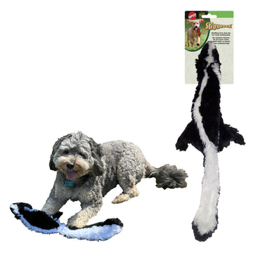SPOT Skinneeez Skunk 23-Inch Stuffing-Free Plush Dog Toy – Realistic Design with 2 Squeakers – Durable, Soft Polyester for Medium & Large Dogs – Tug, Fetch & Shake Play – for Moderate Chewers