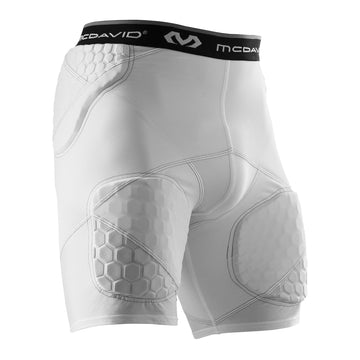 McDavid Football Compression Padded Girdle Shorts. Pads on HIPS, Thighs and Tailbone. White