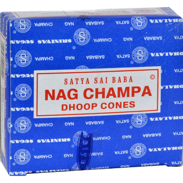 Incense Cone, Nag Champa By Sai Baba - 12 Cones, 12 Pack