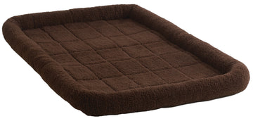 Pet Lodge® Fleece Pet Bed | Crate Pad | Chocolate Dog Bed | Machine Washable | Easily Storable | Giant