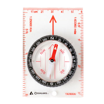 Coghlan's Map Compass – Lightweight, Durable Navigation Tool for Hiking, Backpacking, Orienteering, Camping, and Outdoor Adventures with Rotating Bezel and Easy-to-Read Markings