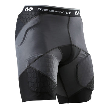 McDavid Football Compression Padded Girdle Shorts. Pads on HIPS, Thighs and Tailbone. Black