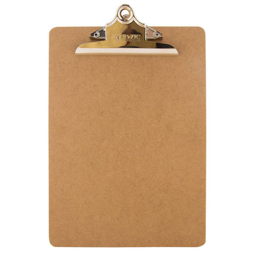 BAZIC Products Standard Size Hardboard Clipboard w/Sturdy Spring Clip, Wood