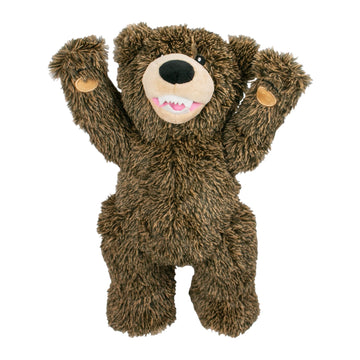 Tall Tails Grizzly Rope Body Dog Toy – Durable Plush Squeaky Dog Toy for Snuggling & Play
