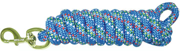 Hamilton Extra Heavy Poly Rope Lead with Bolt Snap, Blue Confetti Weave, 5/8" Thick x 10' Long