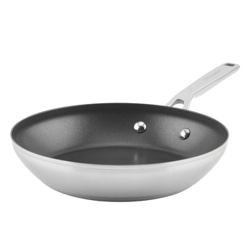 KitchenAid 71008 3-Ply Base Brushed Stainless Steel Nonstick Frying Pan/Fry Pan/Skillet, 9.5 Inch