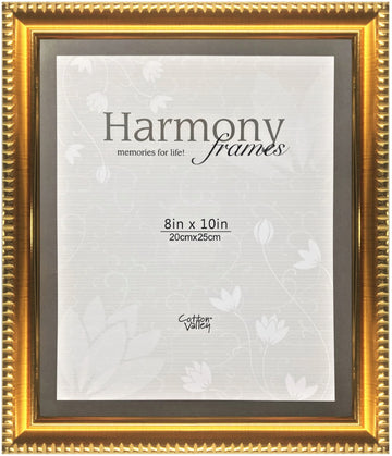 Harmony Frames 8"x10" Rope Design Wood Picture Frame Home Decoration Wall Mounting, Gold