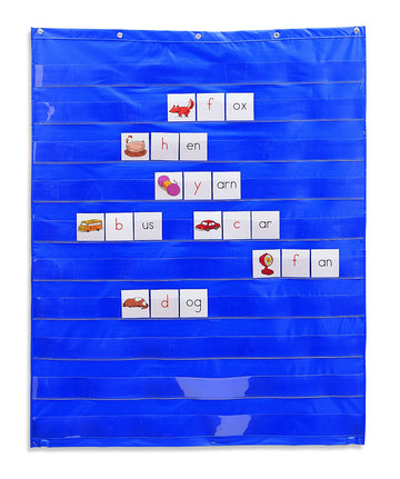 Learning Resources Standard Pocket Chart - Hanging Pocket Chart for Classroom, Center Charts for Classroom, Sentence Strips for Teachers, Homeschool Charts