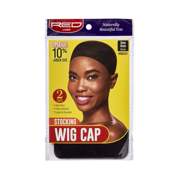 Red by Kiss Stocking Wig Caps - 2PCS Black