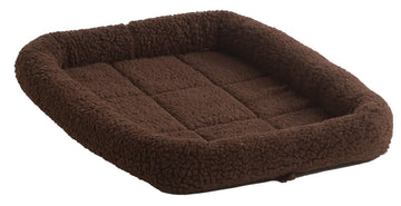 Pet Lodge® Fleece Pet Bed | Crate Pad | Chocolate Dog Bed | Machine Washable | Easily Storable | Small