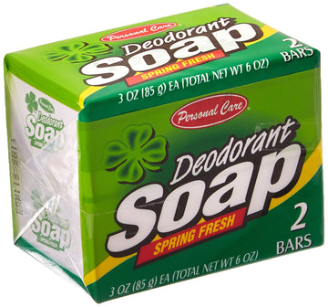 personal care products llc 92078-1 Personal Care, 2 Pack, 3 OZ, Spring Fresh, Deodorant Soap Bar