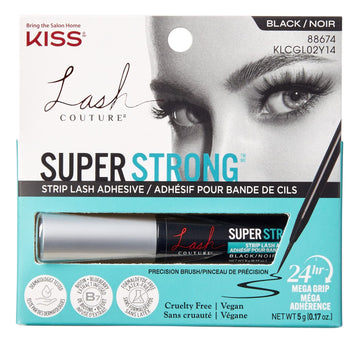 Kiss Lash Couture Adhesive Strip Lash Black (Pack of 6)
