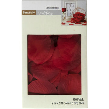 Simplicity Fabric Weddings and Valentine's Day Rose Petals, 2" x 2", Red 250 Piece