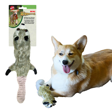 SPOT Skinneeez Raccoon 14 Inch Stuffing-Free Plush Dog Toy – Soft, Mess-Free Toy with One Squeaker for Small & Medium Dogs, Best for Light to Moderate Chewers
