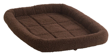 Pet Lodge® Fleece Pet Bed | Crate Pad | Chocolate Dog Bed | Machine Washable | Easily Storable | Medium