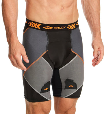 Shock Doctor X-FIT Cross Compression Hockey Short Black/Grey 2XL
