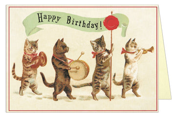 Happy Birthday Band Cats Greeting Card