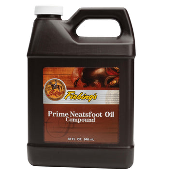 Fiebing's Prime Neatsfoot Oil 32 Fl Oz - Leather Conditioner & Preservative with Synthetic & Natural Animal Oil - Waterproof, Soften, Restore & Strengthen Leathercraft Shoe, Boot, Saddle, Couch, Purse