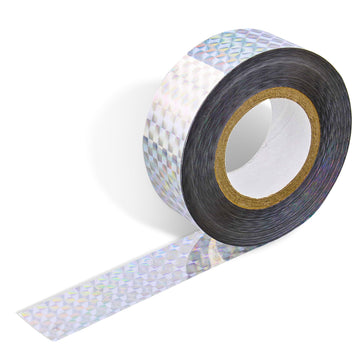 Rural365 Reflective Bird Tape 2 Pack - 1in x 350ft Silver Garden Bird Scaring Devices Outdoor Bird Scare Tape