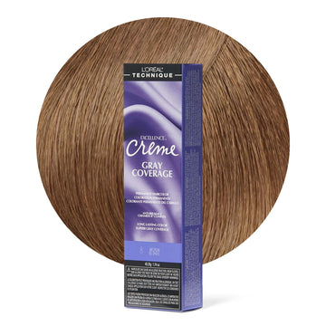 L'Oréal Technique Excellence Crème Permanent Hair Color - Long-Lasting Hair Dye, Rich Formula With No-Drip Application, Superb Gray Coverage, Medium Blonde