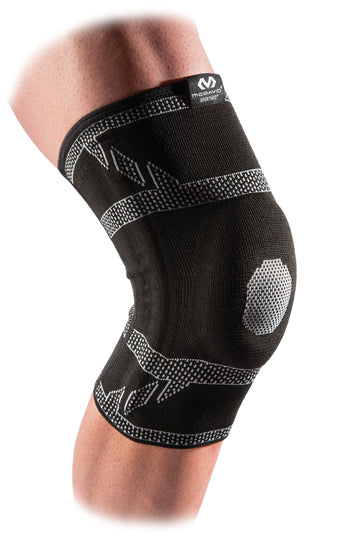 McDavid Engineered Elastic Knee Sleeve with Gel Buttress & Stays with Compression Knee Support for Knee Pain Relief, Black, Large