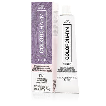 COLORCHARM Permanent Cream Toner | Neutralize Brass | Free of Animal-Derived Ingredients, Parabens & Gluten Free | T68 Lavender Silk | 2 oz